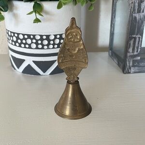 Criterion Bell India Santa Shaped Christmas Brass Bell Made in India Vintage